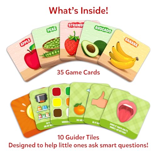 Skillmatics Guess in 10 Junior – Food We Eat, Card Game, Gift for Kids | Family Trivia Game, Educational Travel Toy, Geography & History Board Game, Screen-Free Fun, Boys & Girls Ages 3, 4, 5 & Up - style: Junior Food We Eat!