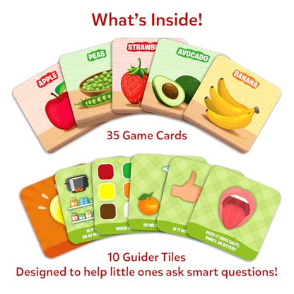 Skillmatics Guess in 10 Junior – Food We Eat, Card Game, Gift for Kids | Family Trivia Game, Educational Travel Toy, Geography & History Board Game, Screen-Free Fun, Boys & Girls Ages 3, 4, 5 & Up - style: Junior Food We Eat!