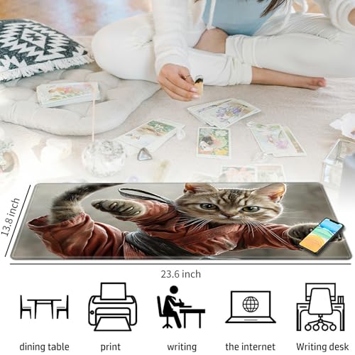Cute Cats for MTG & TCG Playmat Mouse Pad,BFDHGQZC 24" x 14" Game Mat for MTG/RPG/CCG Trading Card Game Playmats Table Mat Perfect for Card Games Video Games Computer Office - color: Cute Cats