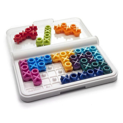 SmartGames IQ XOXO – Compact Logic Puzzle Game with 120 Challenges for Kids & Adults, Travel-Friendly Brain Teaser in Handy Case - style: IQ XOXO