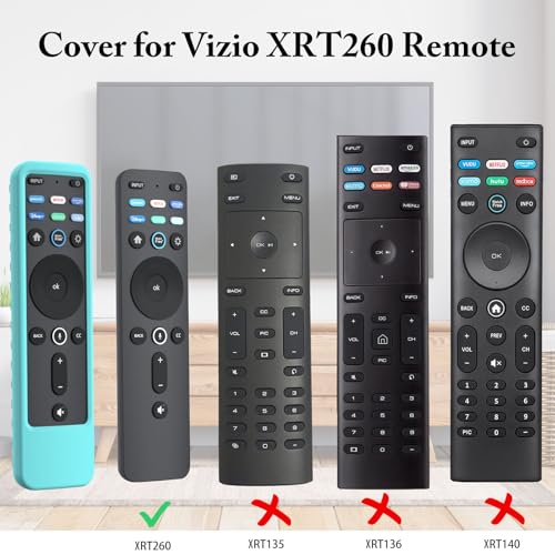 Case for Vizio XRT260 Voice Remote Control 2023/2021, Cover for VIZIO XRT260 Smart TV Remote Silicone Skin Sleeve Glow in The Dark Blue - color: Glow Blue