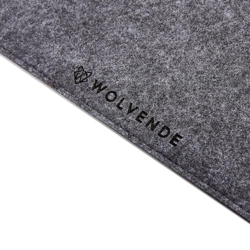 Premium Felt Desk Mat | Large 15.75" x 36" | Multifunctional Desk Pad for Home Office | Mid Gray - color: Mid Gray, size: 15.75" x 36"
