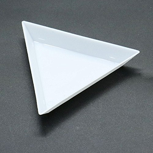20 PCS Bead Sorting Trays Triangle White Plastic