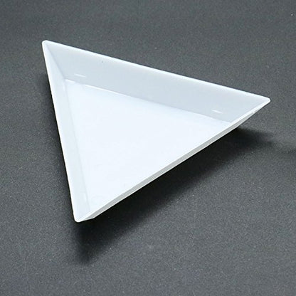 20 PCS Bead Sorting Trays Triangle White Plastic