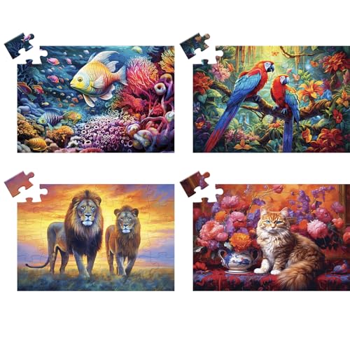 4 Pack 36 Large Piece Puzzles Dementia Alzheimer's Products and Activities - Memory Game for Patients in Nursing Home - Alzheimer’s Puzzle Easy for Adults for Seniors or Elderly Alzheimer's Patients - style: 4Pack 36 Large Pieces-3