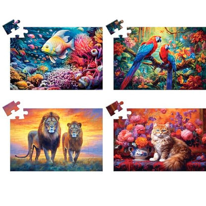 4 Pack 36 Large Piece Puzzles Dementia Alzheimer's Products and Activities - Memory Game for Patients in Nursing Home - Alzheimer’s Puzzle Easy for Adults for Seniors or Elderly Alzheimer's Patients - style: 4Pack 36 Large Pieces-3