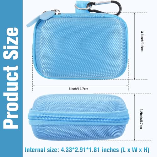 Sanwuta 2 Pcs Travel Card Games Case Playing Card Case EVA Hard Protective Storage Carrying Bag for Classic Playing Box Not Including Cards (Blue) - color: Blue