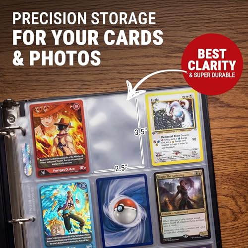 Ultra Pro Trading Card Sleeves – 9 Pocket Card Sleeves for Binder – Platinum Series Pages for Cards & Memorabilia – Archival Safe, UV Protection & 3-Ring Binder Compatible – 100 Pages, Made in USA