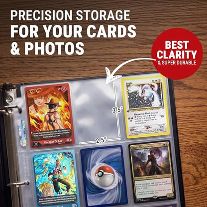 Ultra Pro Trading Card Sleeves – 9 Pocket Card Sleeves for Binder – Platinum Series Pages for Cards & Memorabilia – Archival Safe, UV Protection & 3-Ring Binder Compatible – 100 Pages, Made in USA