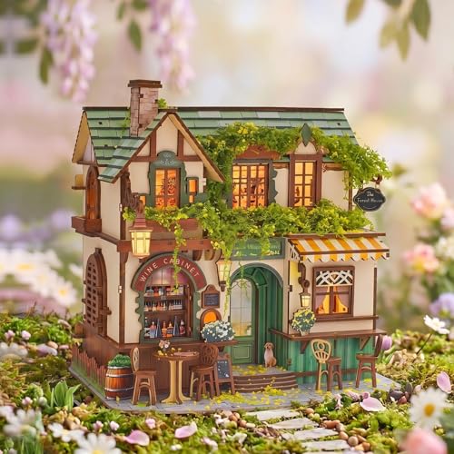 No Glue Needed DIY 3D Miniature House Kit for Adults | Beginner-Friendly,No Glue Snap-Fit Assembly,Atmospheric lighting,Step-by-Step Manual,Gift for for Family and Friends