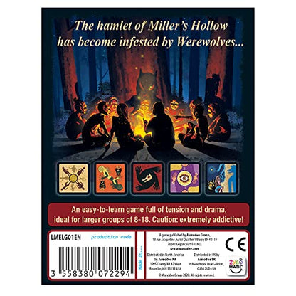 Asmodee The Werewolves of Miller's Hollow Party Game - Social Deduction and Strategy Game, Fun Family Game for Kids and Adults, Ages 10+, 8-18 Players, 30 Minute Playtime, Made by Zygomatic