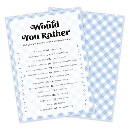 30 Pcs Party Icebreaker Games Set,"Would You Rather" Theme, Suitable for Wedding, Birthday Party, Group Gatherings,Deepen Friendships with Friends,Colleagues,Family or Guests,Break the Ice -A04 - color: PB A04