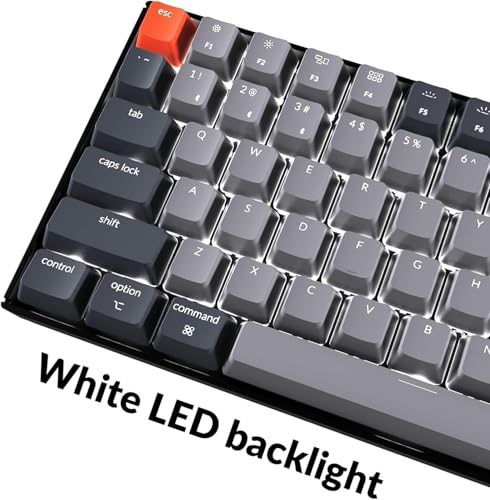Keychron K4 96% Layout 100 Keys Wireless Bluetooth 5.1/Wired USB Mechanical Gaming Keyboard with Keychron Super Brown Switch White LED Backlight N-Key Rollover for Mac Windows PC-Version 2 - color: Keychron Super Brown Switch, size: Version 2