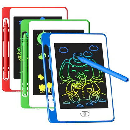 3 Pack LCD Writing Tablet for Kids, 6.5 Inch Colorful Doodle Board Drawing Tablet, Erasable Reusable Electronic Drawing Pads, Educational Learning Toys Birthday Gifts for Girls Boys Age 3 4 5 6 7 8 - color: 3 Pack(blue-green-red)