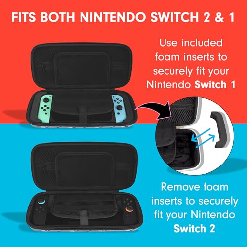 Sonix x Sanrio Carrying Case for Nintendo Switch 2, Switch 1, Lite, OLED, Protective Travel Case with Game Cartridge Storage | Hello Kitty Butterfly - color: Hello Kitty Butterfly