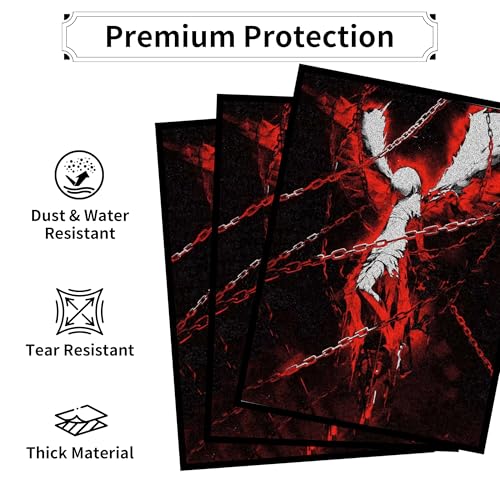 MTG Card Sleeves, Ultra Clear Front & Matte Finish Back, 100 Count Standard Size Matte Art Sleeve for Magic The Gathering - color: Angel