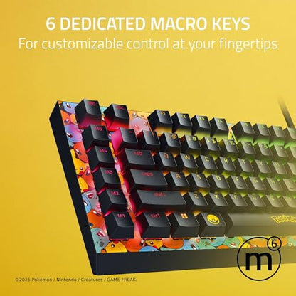 Razer BlackWidow V4 X Mechanical Gaming Keyboard, Pokémon Edition | Green Switches Tactile & Clicky, 6 Macro Keys, Chroma RGB, Doubleshot ABS Keycaps, Sound Dampening & Stabilizers - color: Pokémon Edition