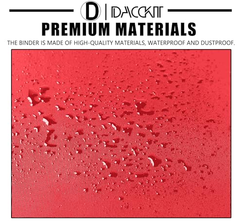 D DACCKIT Card Binder 16 Pocket - Fits 1024 Cards，4X4 Ringless Card Album with Sleeves for Trading Cards & Sports Cards（Model A，Classic Red） - color: Classic Red