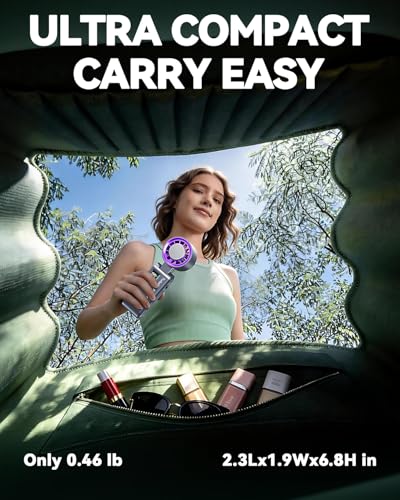 Portable Handheld Fan with Ice Cooling, 7.5m/s High Speed Turbo Fan, 150° Foldable 4-in-1 Personal Neck Fan, 199 Speed Stepless Control, USB-C Rechargeable for Travel, Makeup, Hiking,Grey - color: Roller Grey