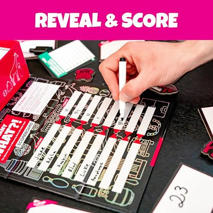 How Many What?! Board Game, Hilarious Party Game of Absurd Comparisons, Guess Sizes in The Most Ridiculous Ways, Fun for Families, Friends & Game Nights, 3-8 Players, Ages 10+, 20 Min Playtime