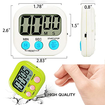 MSART 2 Pack Digital Kitchen Timers with ON/Off Switch & Loud Alarm