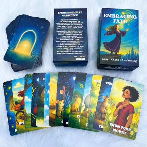 DPEHAKMK Embracing Fate Oracle Deck, Oracle Cards for Beginners, 78 Cards Deck for Love, Healing, Life Path, Spiritual Guidance, Modern Relationship Themes, Intuition, and Soul Messages
