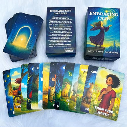 DPEHAKMK Embracing Fate Oracle Deck, Oracle Cards for Beginners, 78 Cards Deck for Love, Healing, Life Path, Spiritual Guidance, Modern Relationship Themes, Intuition, and Soul Messages