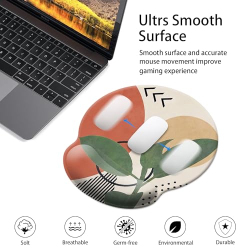 Mouse Pad Wrist Support,Ergonomic Mouse Pad with Wrist Rest,Comfortable Mousepad with Smooth Wrist Rest,Pain Relief Mouse Pads for Non-Slip Base,Computer,Laptop,Office & Home (Modern Abstract) - color: Modern Abstract