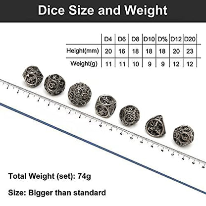 Dragon dice Set (Antique Bronze) - color: Antique Bronze