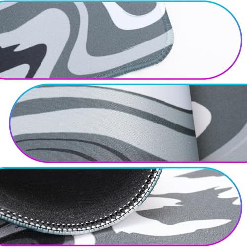 Mouse Pad Gaming Mousepad, 31.5 x 11.8in Large Desk Mat Keyboard Pads Extend Long XL Mouse Mat with Non-Slip Base Desk Accessories for Home Office Keyboard Mouse (Black Gray Fluid) - color: Black Gray Fluid