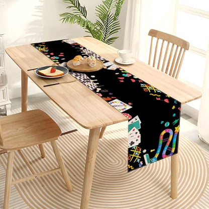 Game Night Decorations Table Runner Kids Adults Board Game Birthday Party Home Kitchen Dining Table Decor