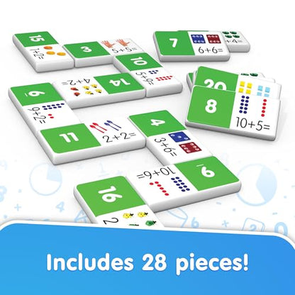 Junior Learning JL481 Addition Dominoes, Multi 7.8 H x 4.7 L x 1.5 W,White