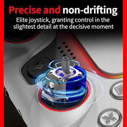 NBCP X-2 Wireless 5th Generation Elite Gamepad for PlayStation 4 Controller ,PS4 pro controller,with 1000mAh Battery/USB C Cable - Dual Motors,Macro programming buttons, 6-Axis Gyro, 3.5mm Audio Jack,TURBO mode, Multi Touch Pad & Drift repair function, Co