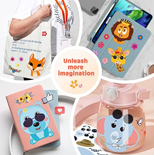 sinceroduct 60 Sheets Make a Face Stickers for Kids, Make Your Own Sticker,20 Styles Waterproof Kids Animal Stickers for Christmas, Party Favor Decoration, Gift, Reward, Travel Activities - style: Animal Style 60