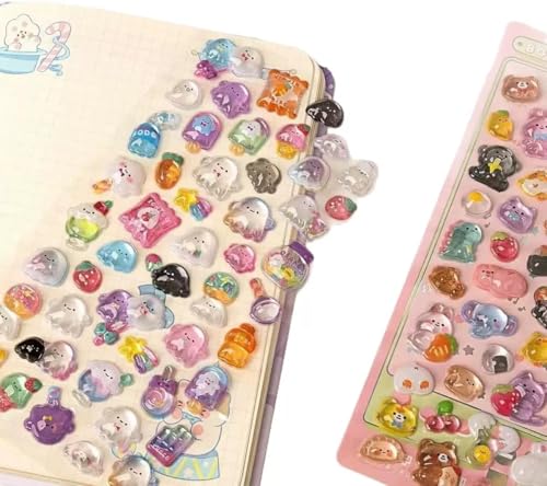 3D Cute Mini Puffy Stickers,10 Sheets 500+Kawaii Air Decorative Stickers HEYFUMMAI for Phone Case Or DIY Planners Notebooks Scrapbooks Handbooks Decoration ﻿ - style: 10PCS Stickers
