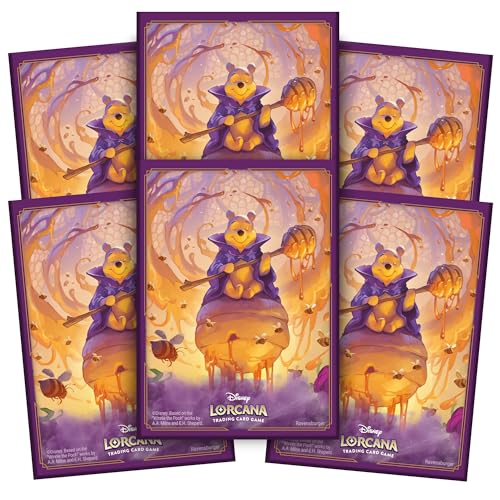 Ravensburger Disney Lorcana TCG Card Sleeves Featuring Winnie The Pooh – Hunny Wizard by John Loren | 65 Protective Sleeves for TCG Decks | Ages 8+