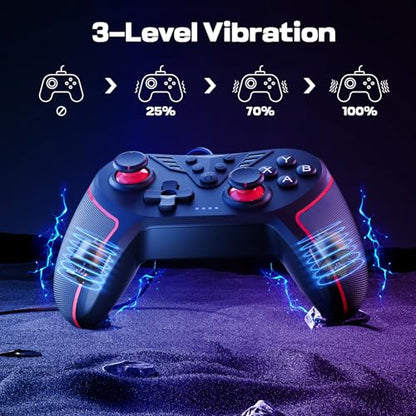 RivalPlay Wired Controller for PC with 2 Mapping Button Adjustable Vibration and 3 Turbo Speeds Compatible for Win(11/10/8/7) Plug-and-Play Black - color: Black