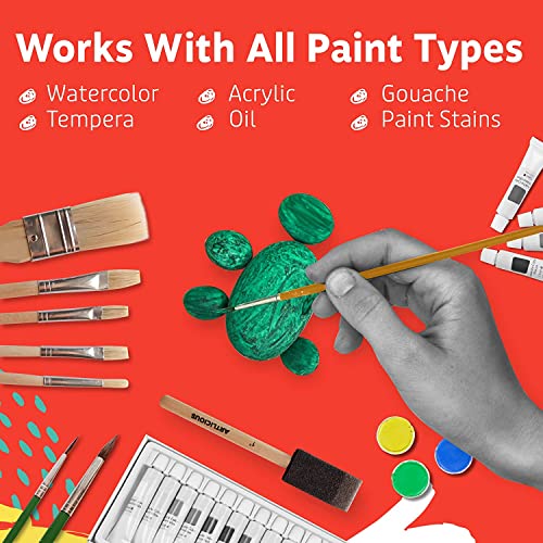 Artlicious Paint Brushes - Acrylic Set and Detail Paint Brushes for Kids - Use with Craft, Watercolor, Oil, Face Art, Washable, Miniature Detailing and Rock Painting - style: 10 Pack