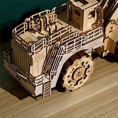 3D Wooden Puzzles Bulldozer Model Kits, Brainteaser and Puzzle for Christmas/Birthday,Gifts for Adults and Teens to Build Combination - style: Bulldozer