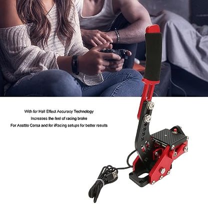 GOWENIC USB Handbrake, Sim Racing Game Hand Brake 64 Bit 2 in 1 Handbrake for ONE, Series S X PC with G920, for, iRacing Setup Use (Red) - color: Red