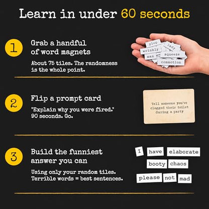 Ransom Notes - The Ridiculous Word Magnet Party Game, 3+ Players | Easy to Learn in 1 Minute for Hilarious Game Nights. - color: Ransom Notes