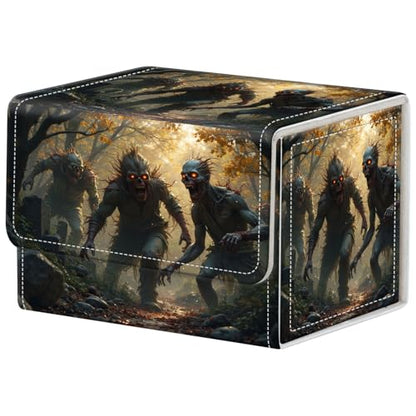 Zombies Deck Box for MTG Commander | Holds 100+ Double-Sleeved Cards | Strong Magnetic TCG Card Case for Collectible Games - color: Zombies