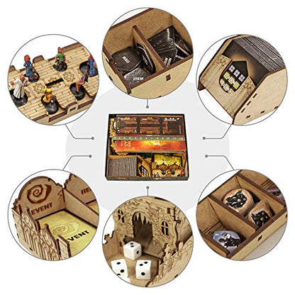 TowerRex Organizer for Betrayal at House on The Hill 2nd Ed Board Game, Widow's Walk Expansion, Storage Insert, Accessories Upgrade