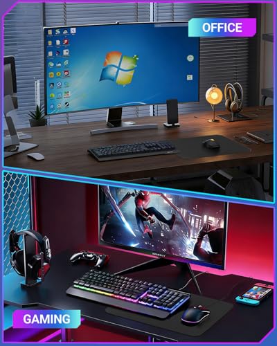 Large Glass Gaming Mouse Pad, 19.3 x 16.5 Inch FPS Tempered Glass | 3mm Tempered Glass Mouse Pad with Consistent Tracking, Sweat Resistant Surface, Smooth Speed & Control for FPS - color: Black, size: 19.29" x 16.53"