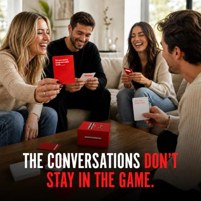 Conspiracies Card Game — Conspiracy Themed Party Game for Adults | Conversation Starter Card Game for Game Night, Parties & Date Night | 3-10 Players | 300 Cards