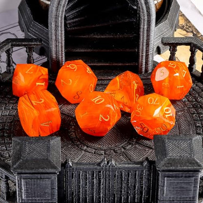 7-Piece Diamond Cut Dice Set D&D Set for Dungeons and Dragons, RPG, Tabletop Games, remium Gift Box & Durable Design - color: Ls-4