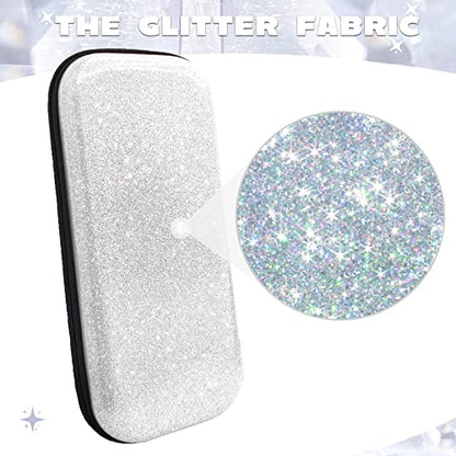 Homicozy Glitter Carrying Compatible with Nintendo Switch OLED & Switch Console, Silver Protective Hard Travel Shell Pouch for Nintendo Switch Console/Accessories, Gaming Case for Girls - color: Silver