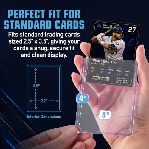 Premium Seamless 20PT - 360PT Thick Top Loaders for Cards | Top Loader Card Holder, Baseball Card Sleeves Hard Plastic, Hard Trading Cards Sleeves, TCG Sports Sleeve Hards, Toploader Clear Plastic. - style: 20PT Storage Bundle - 200 Count