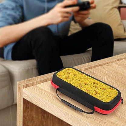 Switch Carrying Case Duck Rubber Switch Game Case with 20 Games Cartridges Hard Shell Travel Protection Storage Case for Console & Accessories