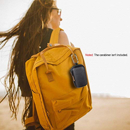 Small Hard EVA Case - Portable Protection Earbud Case Zipper Pouch for Headset, Earphone, Flash Drive, Charging Cable, Key - Mesh Inner Pocket Durable Exterior Universal Carrying Bag - color: Black